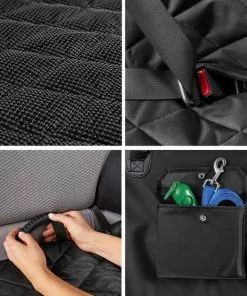 Frisco Premium Quilted Water Resistant Hammock Car Seat Cover with Seatbelt Tether & Travel Bag -Dog Cat Corner 258357 PT3. SY630 V1620161027
