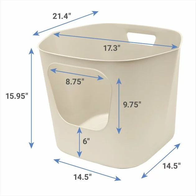 Frisco Leaf High-Sided Cat Litter Box, Large 4 Frisco Leaf High-Sided Cat Litter Box, Large - Image 2