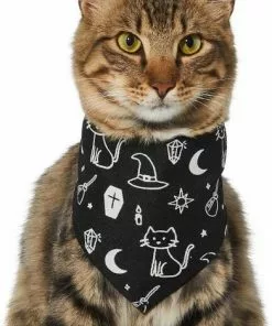 Frisco Glow in the Dark Mystical Print Dog & Cat Bandana -Dog Cat Corner 261218 PT2. SY630 V1633086982
