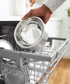 Frisco Insulated Non-Skid Flair Stainless Steel Dog & Cat Bowl, Stainless Steel -Dog Cat Corner 261753 PT6. SY630 V1623937476