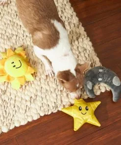 Frisco Road Trip Sun, Moon, & Star Plush Squeaky Dog Toy, 3 count -Dog Cat Corner 262007 PT3. SY630 V1618598695