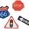 Frisco Road Trip Traffic Signs Plush Squeaky Dog Toy, 4 count -Dog Cat Corner 262016 MAIN. SY630 V1618598249