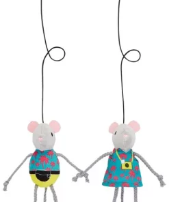 Frisco Road Trip Tourist Bouncy Mouse Cat Toy with Catnip, 2 count