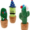 Frisco Birthday Cactus Plush Squeaky Dog Toy, 3 count -Dog Cat Corner 264426 MAIN. SY630 V1618924013