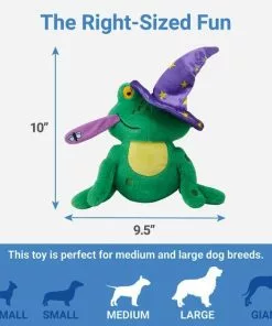 Frisco Magic Wizard Frog Plush Squeaky Dog Toy -Dog Cat Corner 265588 PT1. SY630 V1623352151