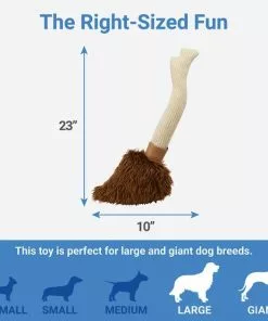 Frisco Magic Broom Plush Squeaky Dog Toy -Dog Cat Corner 265598 PT1. SY630 V1623352072