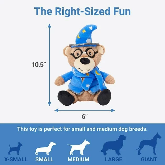 Frisco Magic Wizard Bear Plush Squeaky Dog Toy 4 Frisco Magic Wizard Bear Plush Squeaky Dog Toy - Image 2