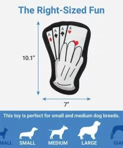 Frisco Magic Lucky Aces Flat Plush Squeaky Dog Toy -Dog Cat Corner 265612 PT1. SY630 V1623352057