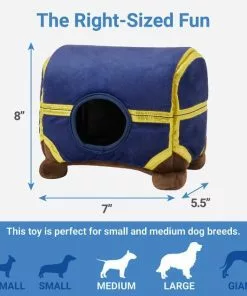 Frisco Magic Chest Hide & Seek Puzzle Plush Squeaky Dog Toy -Dog Cat Corner 265614 PT1. SY630 V1623352154