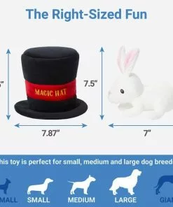 Frisco Magic Rabbit in a Hat 2-in-1 Plush Squeaky Dog Toy -Dog Cat Corner 265616 PT1. SY630 V1623352138