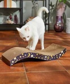 Frisco Magic Moon & Stars Wave Scratcher Cat Toy with Catnip -Dog Cat Corner 265622 PT3. SY630 V1620939152