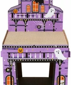 Frisco Halloween Mansion Cardboard Cat House, 2-Story -Dog Cat Corner 266705 PT2. SY630 V1621535885