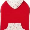Frisco Floral Accent Dog & Cat Hoodie, Red -Dog Cat Corner 268042 MAIN. SY630 V1637717839