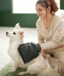 Frisco Microfiber Grooming Glove, Gray -Dog Cat Corner 269027 PT4. SY630 V1624553016