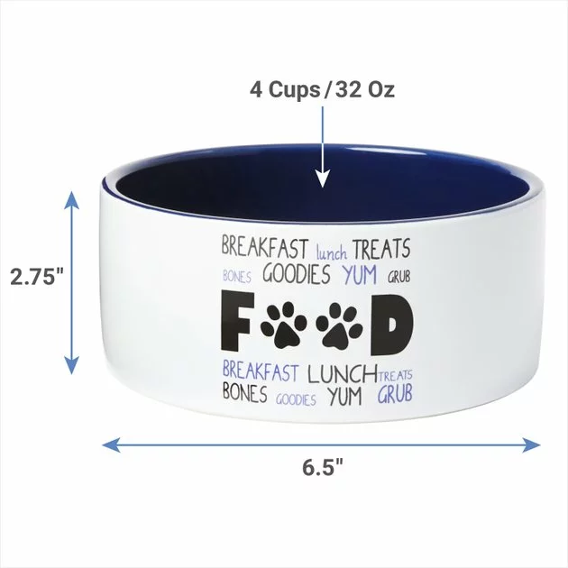 Frisco Food & Paw Non-skid Ceramic Dog Bowl 4 Frisco Food & Paw Non-skid Ceramic Dog Bowl - Image 2