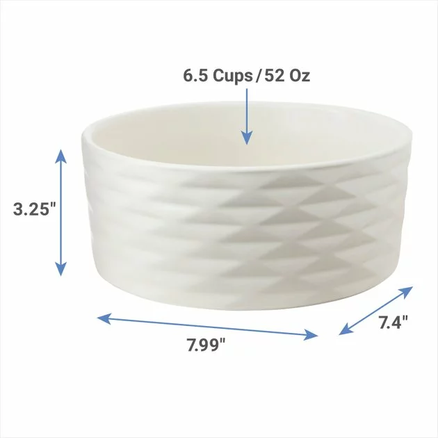 Frisco Geometric Non-skid Ceramic Dog Bowl 4 Frisco Geometric Non-skid Ceramic Dog Bowl - Image 2