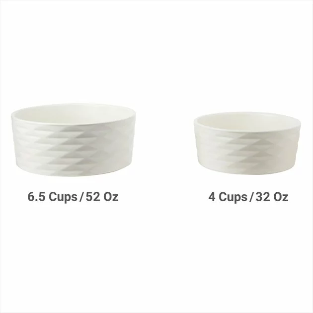 Frisco Geometric Non-skid Ceramic Dog Bowl 7 Frisco Geometric Non-skid Ceramic Dog Bowl - Image 5