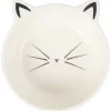 Frisco Cat Face Non-skid Ceramic Dog Bowl, White, 1.25 Cups -Dog Cat Corner 270229 MAIN. SY630 V1620685331