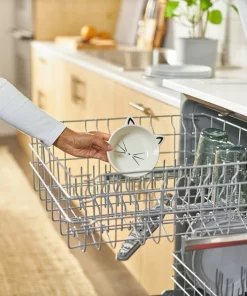 Frisco Cat Face Non-skid Ceramic Dog Bowl, White, 1.25 Cups -Dog Cat Corner 270229 PT6. SY630 V1627669581