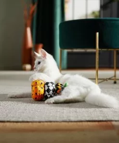 Frisco Halloween Fancy Pumpkin Plush Kicker Cat Toy with Catnip -Dog Cat Corner 270286 PT3. SY630 V1624824856