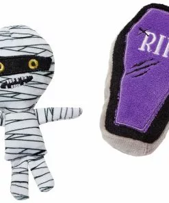 Frisco Halloween Mummy & Coffin Plush Cat Toy with Catnip, 2 count