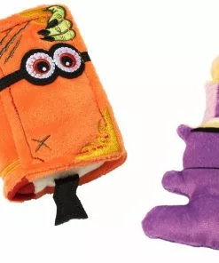Frisco Halloween Monster Book & Candle Plush Cat Toy with Catnip, 2 count