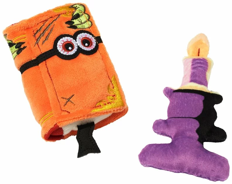 Frisco Halloween Monster Book & Candle Plush Cat Toy with Catnip, 2 count 3 Frisco Halloween Monster Book & Candle Plush Cat Toy with Catnip, 2 count