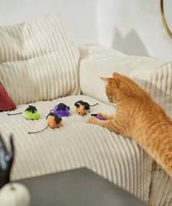 Frisco Halloween Bat Mice Plush Cat Toy with Catnip, 5 count -Dog Cat Corner 270353 PT3. SY630 V1624817260