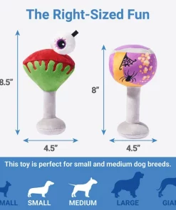 Frisco Halloween Cocktail Plush Squeaky Dog Toy, 2 count -Dog Cat Corner 270361 PT1. SY630 V1626284183