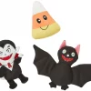 Frisco Halloween Haunted Friends Plush Squeaky Dog Toy, 3 count -Dog Cat Corner 270363 MAIN. SY630 V1624071181
