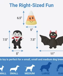 Frisco Halloween Haunted Friends Plush Squeaky Dog Toy, 3 count 6 Frisco Halloween Haunted Friends Plush Squeaky Dog Toy, 3 count -Dog Cat Corner 270363 PT1. SY630 V1626284499