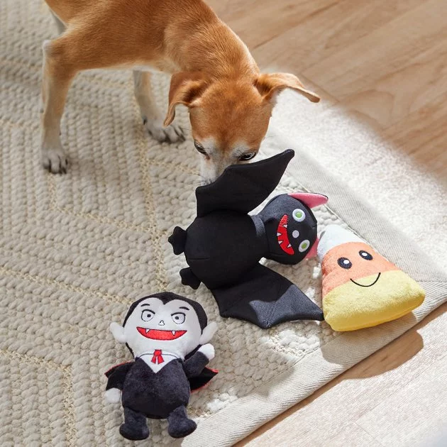 Frisco Halloween Haunted Friends Plush Squeaky Dog Toy, 3 count 5 Frisco Halloween Haunted Friends Plush Squeaky Dog Toy, 3 count - Image 3