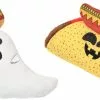 Frisco Halloween Fiesta Ghost & Taco Plush Squeaky Dog Toy, 2 count -Dog Cat Corner 270371 MAIN. SY630 V1624071451
