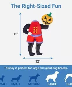 Frisco Halloween Headless Rider Plush Squeaky Dog Toy -Dog Cat Corner 270375 PT1. SY630 V1626284178