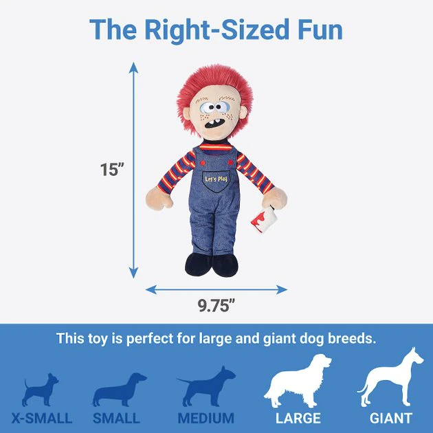 Frisco Halloween Killer Doll Plush Squeaky Dog Toy 4 Frisco Halloween Killer Doll Plush Squeaky Dog Toy - Image 2