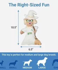 Frisco Halloween Good Witch, Bad Witch Reversible Plush Squeaky Dog Toy -Dog Cat Corner 270429 PT1. SY630 V1626284180