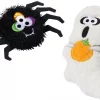 Frisco Halloween Spider & Ghost Plush Squeaky Dog Toy, 2 count -Dog Cat Corner 270433 MAIN. SY630 V1624071158