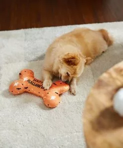 Frisco Halloween All the Ghouls Love Me Bone Reversible Plush Squeaky Dog Toy -Dog Cat Corner 270454 PT3. SY630 V1624817458