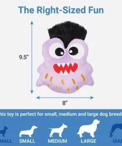 Frisco Friendly Monster Round Plush Squeaky Dog Toy -Dog Cat Corner 270468 PT1. SY630 V1626284482
