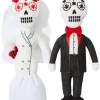Frisco Sugar Skull Bride & Groom Plush Squeaky Dog Toy, 2 count -Dog Cat Corner 270498 MAIN. SY630 V1624071460