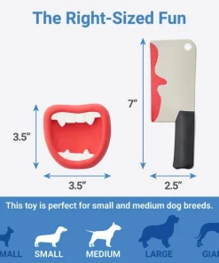 Frisco Halloween Vampire Teeth & Knife Latex Squeaky Dog Toy, 2 count 6 Frisco Halloween Vampire Teeth & Knife Latex Squeaky Dog Toy, 2 count -Dog Cat Corner 270512 PT1. SY630 V1626284483