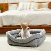 Frisco Chambray Double Bolster Cat & Dog Bed -Dog Cat Corner 270903 MAIN. SY630 V1626882051