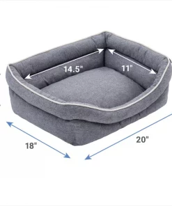 Frisco Chambray Double Bolster Cat & Dog Bed -Dog Cat Corner 270903 PT1. SY630 V1626359948