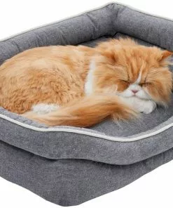 Frisco Chambray Double Bolster Cat & Dog Bed -Dog Cat Corner 270903 PT3. SY630 V1626294105