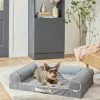Frisco Chambray Orthopedic Sofa Bolster Dog Bed w/Removable Cover -Dog Cat Corner 270907 MAIN. SY630 V1626881662