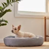 Frisco Chambray Oval Bolster Cat & Dog Bed 2 Frisco Chambray Oval Bolster Cat & Dog Bed -Dog Cat Corner 270921 MAIN. SY630 V1626881965
