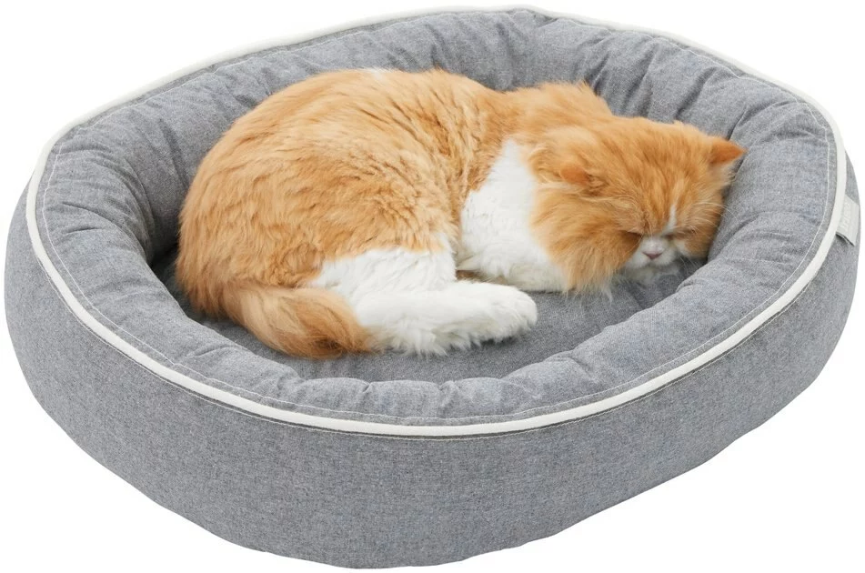 Frisco Chambray Oval Bolster Cat & Dog Bed 5 Frisco Chambray Oval Bolster Cat & Dog Bed - Image 3