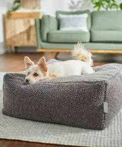 Frisco Sherpa Cube Pillow Cat & Dog Bed, Brown