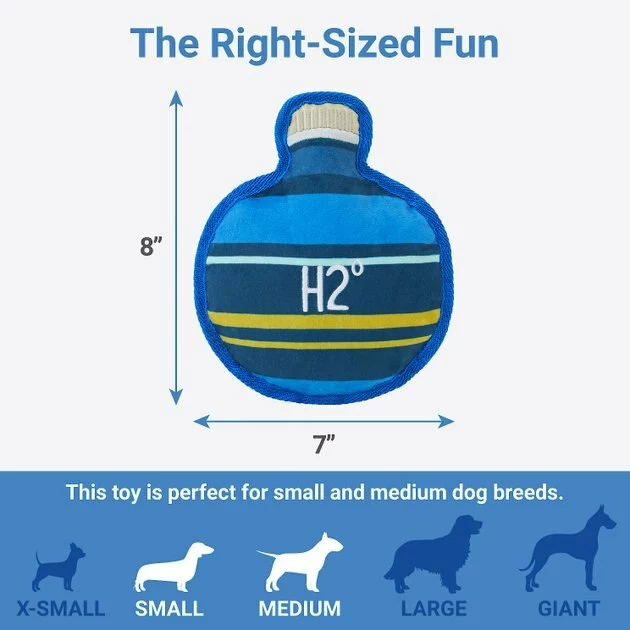 Frisco Camping Canteen Plush with Rope Squeaky Dog Toy 4 Frisco Camping Canteen Plush with Rope Squeaky Dog Toy - Image 2