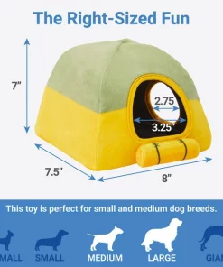 Frisco Camping Tent Hide & Seek Plush Squeaky Dog Toy 7 Frisco Camping Tent Hide & Seek Plush Squeaky Dog Toy -Dog Cat Corner 271024 PT1. SY630 V1626368472